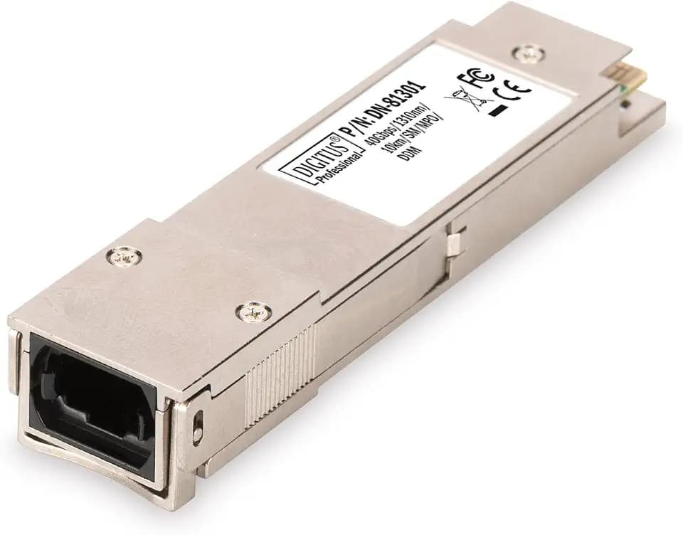 DIGITUS QSFP+ Modul für MPO Patchkabel, Singlemode, 1310 nm, 10km (OS1/OS2), 40 Gbit/s