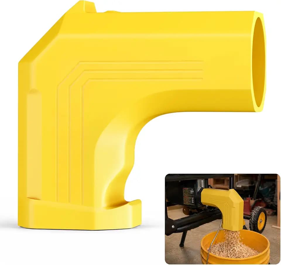 Table Saw Dust Collector Adapter for DWE7485 – 2.5'' Dust Port for Table Saw Dust Collection, Sturdy PETG, Snap-On Design & Dual Hooks Hold Any Bucket for Efficient Sawdust Capture