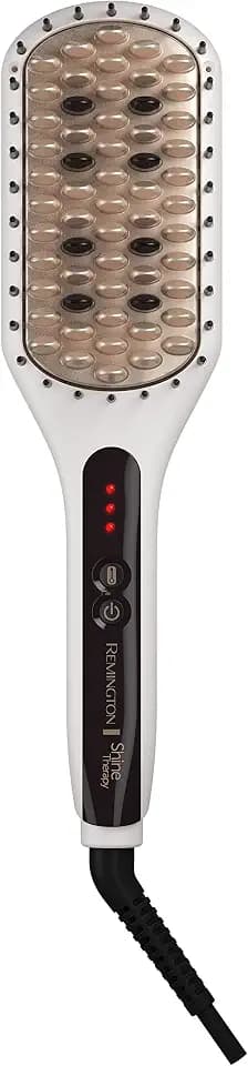 Remington Shine Therapy Hair Straightener Brush, 1 Count, Ceramic Infusion