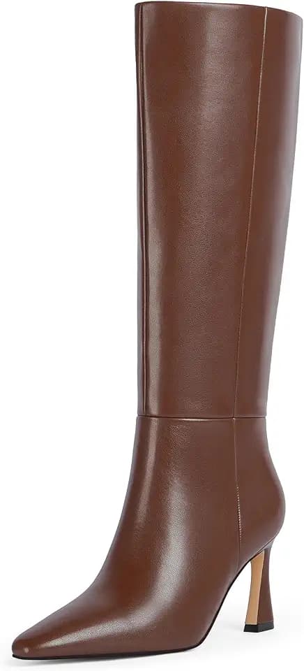 Modatope Knee High Boots for Women Square Toe Tall Boots