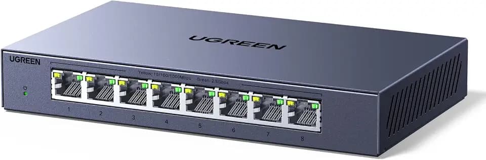 UGREEN 2.5G LAN Switch mit 8X 2.5G Ports, Plug & Play (8-Ports)