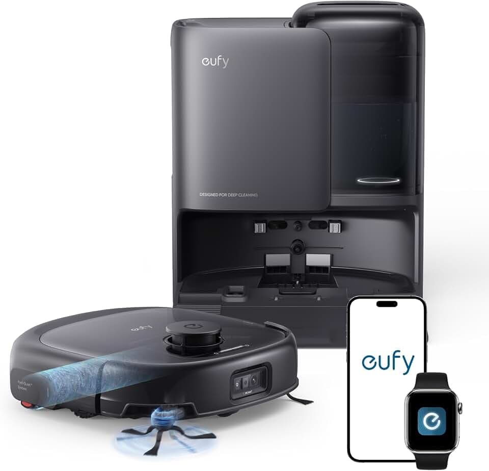 eufy E25 Robot Vacuum and Mop Combo, 20,000 Pa, HydroJet Roller Mop