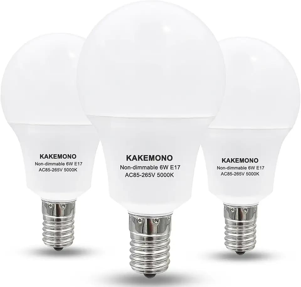 KAKEMONO E17 Intermediate Base 6W R14 Ceiling Fan LED Light Bulbs