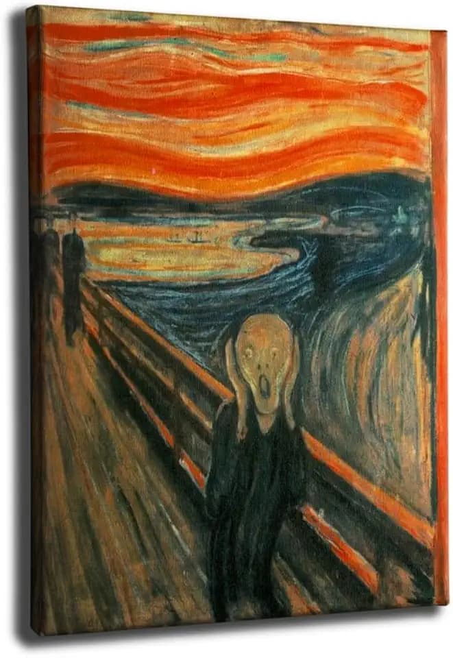 CIYU 24x36 The Scream Painting Canvas Wall Art Large Print Edvard Munch Art