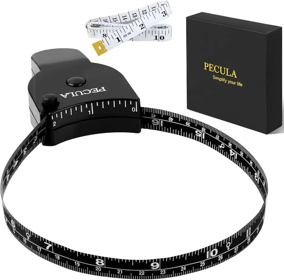 Body Measuring Tape 60 inch, Body Tape Measure, Lock Pin and Push Button Retract, Body Measurement Tape, Black
