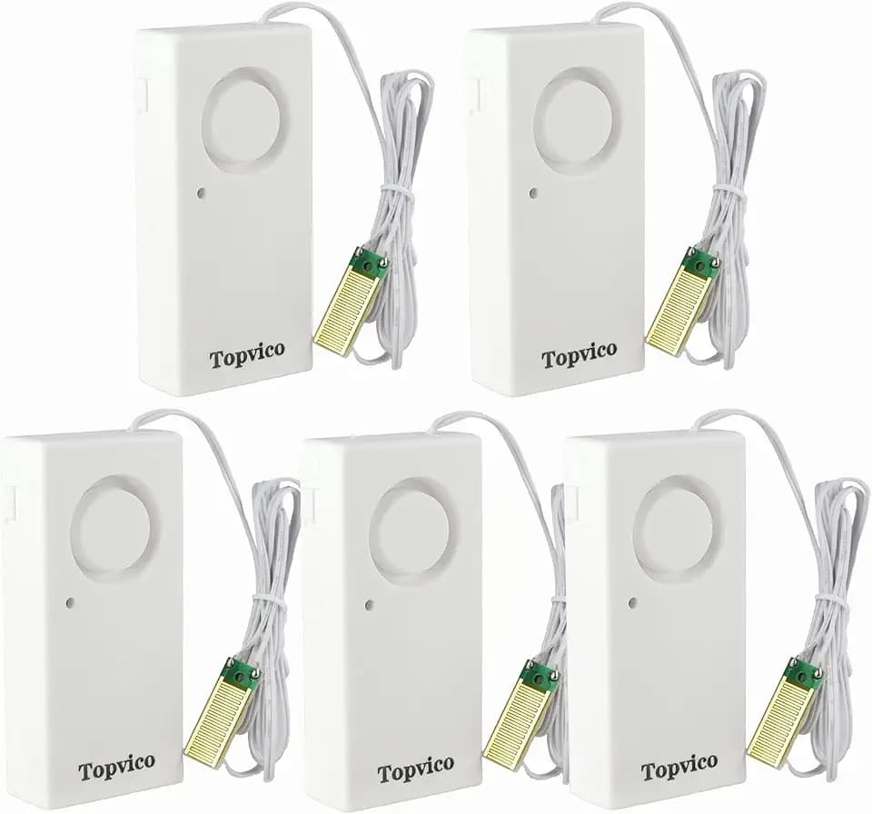 Water Leak Detector for Home, 120dB, 37.8 Inches Cable, 5 Packs