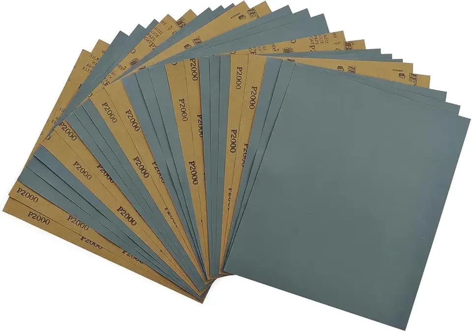 25 PCS 2000 Grit Wet Dry Sandpaper, 9x11 Inch Silicon Carbide Sheets