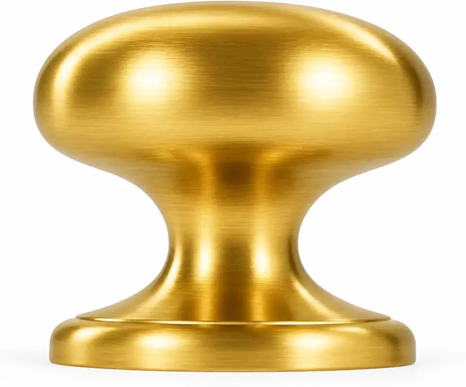 trust4care 4-Pack Brushed Satin Gold 1.5" Bifold Closet Cabinet Knobs Pulls