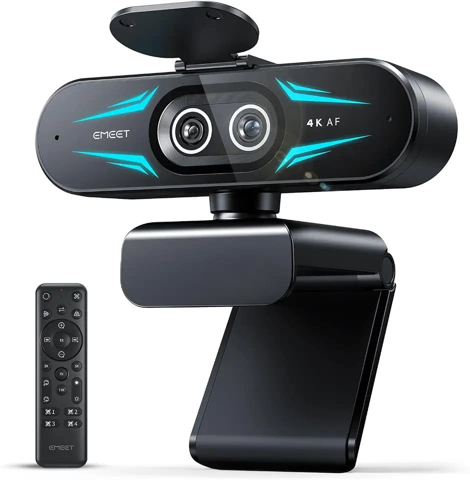 EMEET C60E Dual-Camera 4K Webcam mit Mikrofon – PC Streaming Kamera