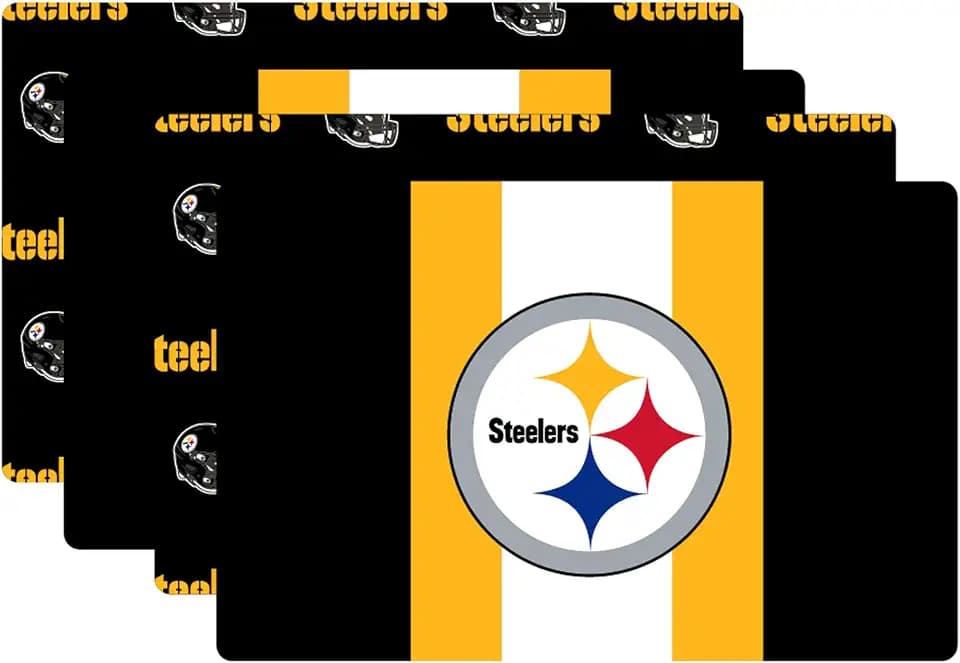 NFL Pittsburgh Steelers Big Logo Repeat 2-Sided Place Mat & Table Runner Set