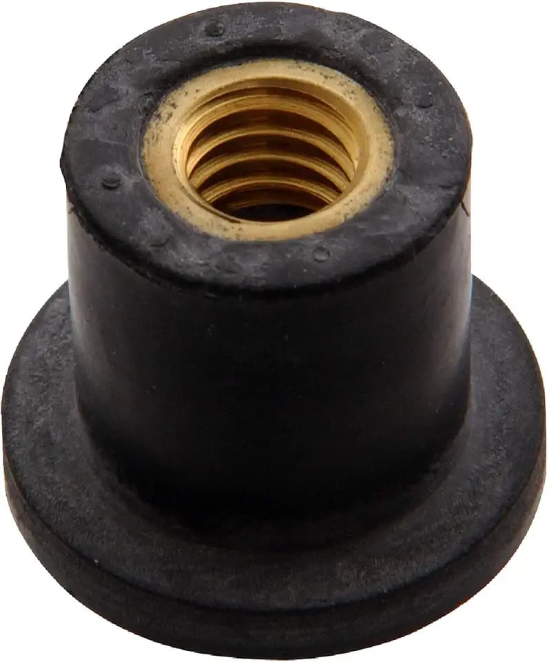 Hillman Expansion Well Nuts, 1/4-20 x 3/4in, 10 Pack, Black