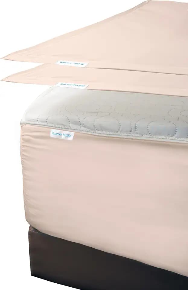 Zip On Fitted Sheet Queen Size Blush Color 600 TC Cotton 15" Deep