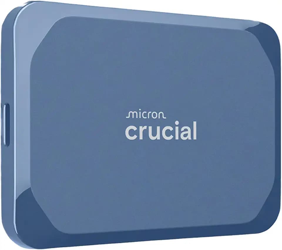 Crucial X10 4TB Externe SSD Festplatte, bis zu 2.100MB/s, USB-C 3.2 Gen2, IP65 Wasser- und Staubgeschützt, Portable SSD für Mac, PC, Smartphone und Spielkonsole, Blau matt - CT4000X10SSD9-02