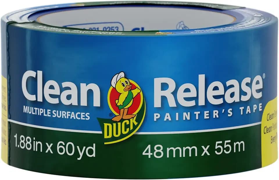 Duck Clean Release Blue Painters Tape, Masking Tape For Paint Projects, 2 in (1.88 in x 60 yd) Single Roll, 240195