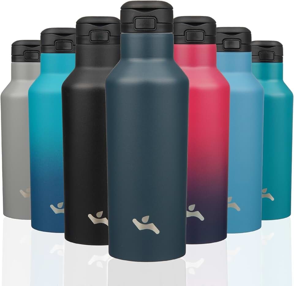 Konokyo 17 oz Insulated Stainless Steel Water Bottle with Straw Lid