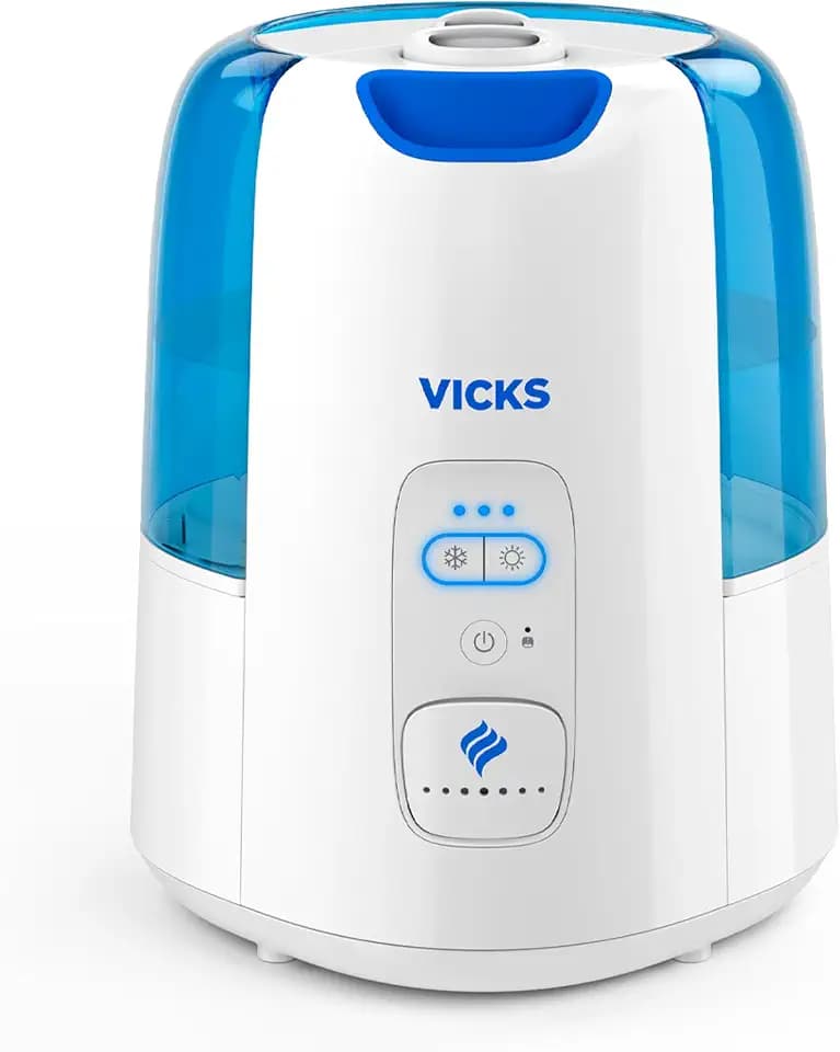 Vicks Dual Comfort Cool + Warm Mist Humidifier for Year Round Mist Comfort