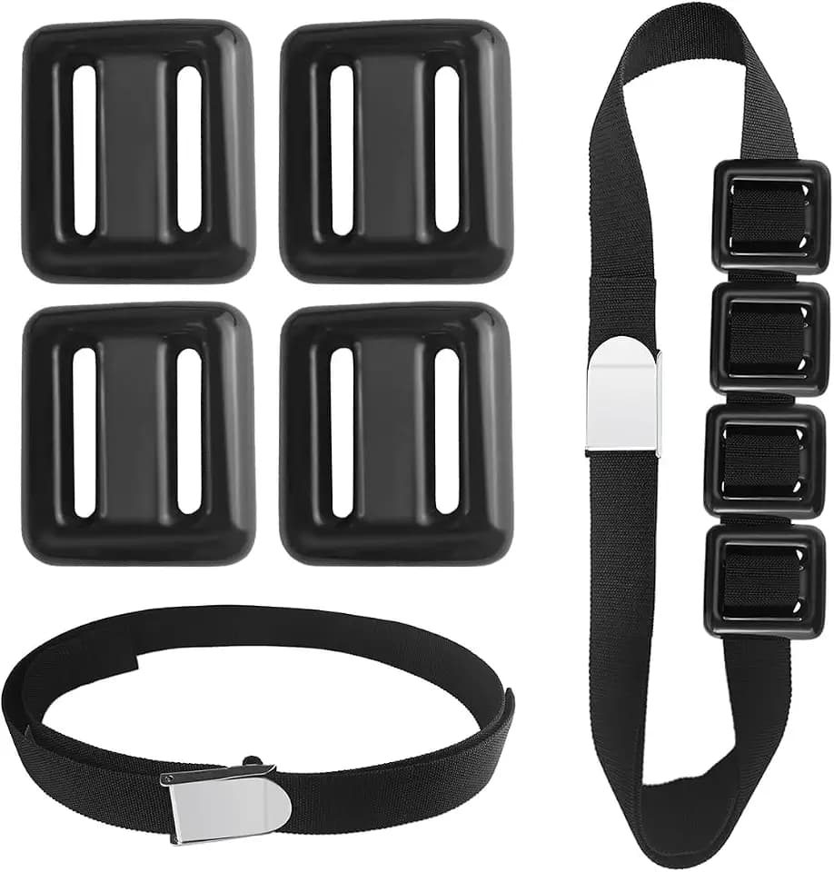 4 Pcs Scuba Weight Belt,Diving Weight Belt with Metal Block Buckle Coated Dive Weights Nylon Dive Belt Suitable for Free Diving