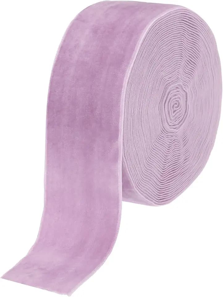 MECCANIXITY Velvet Ribbon Single Face 2 Inch x 10 Yard Purple