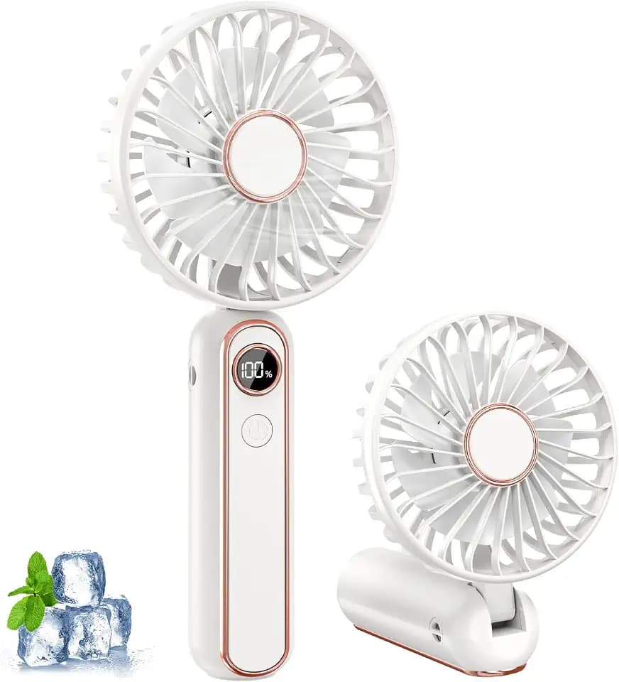 Handventilator, Tragbarer Mini Ventilator, Wiederaufladbar USB Ventilator