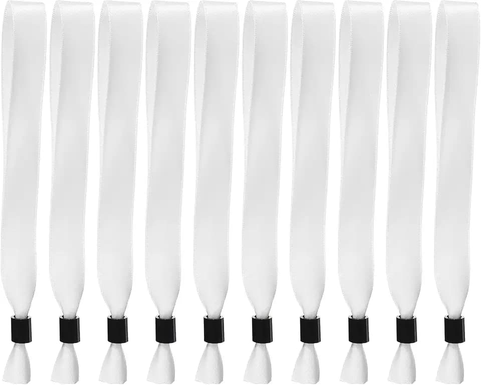 uxcell 50pcs Cloth Event Wristband for Events Festivals Admission,White