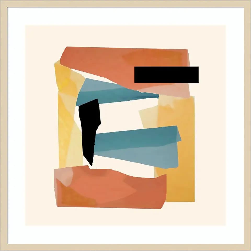 Amanti Art Framed Wall Art Print (33x33) Bright Terracotta II by Danny Singh Framed Poster for Wall Decor, Living Room, Bedroom, Bathroom, Kitchen, Office or Business Artwork from WI, USA