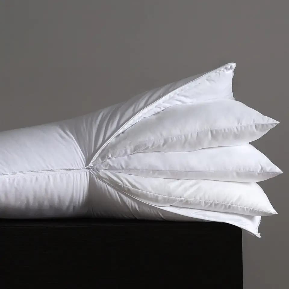 Three Geese Adjustable Layer Pillows, Assembled 3 in 1 Bed Pillow,Soft Pillow Good for Side and Back Stomach Sleeper,Queen Size Pack of 1