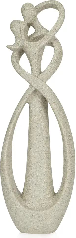 Trycooling Kissing Lovers Statue Abstract Sculpture, Sandstone, Large