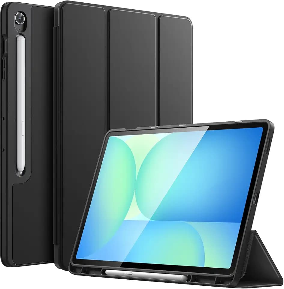 JETech Hülle für Samsung Galaxy Tab S10 FE Plus 13,1", Schwarz