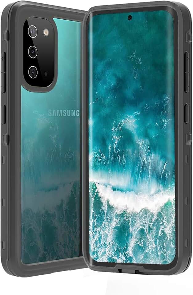 LEMAXELERS wasserdichte Hülle für Samsung S20 Unterwasser Handytasche IP68 Wasserdicht Hülle mit Kameraschutz 360 Grad Outdoor Schutzhülle Robust Case Handyhülle für Galaxy S20 Schwarz FSK