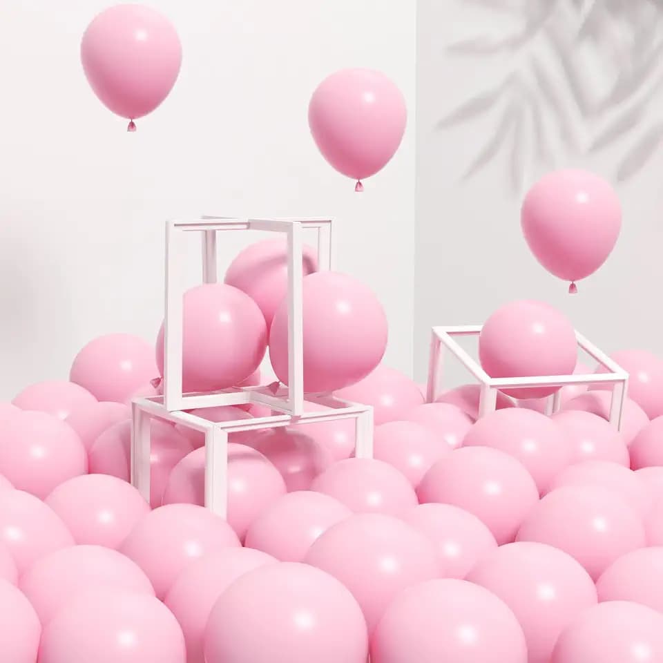 Awenztech 120pcs 5 inch Light Pink Latex Balloons