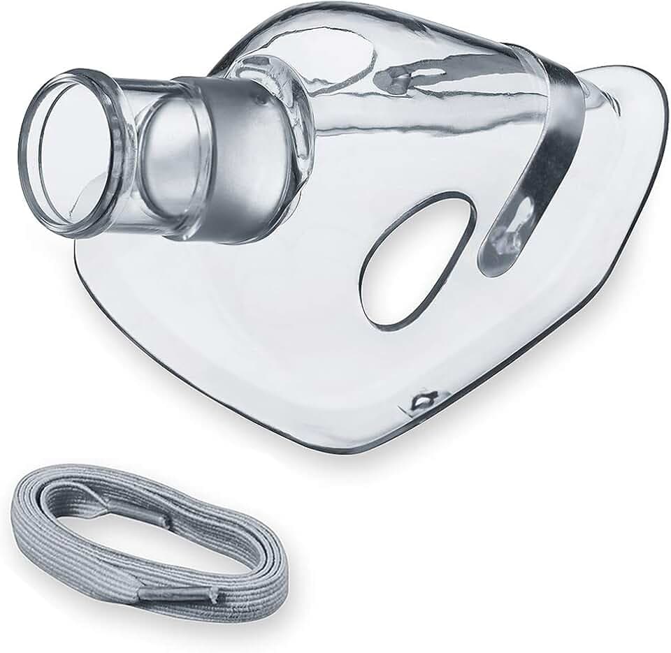 Beurer Babymaske zur Inhalation, mit Halteband, für Babys und Kleinkinder von 0 bis 3 Jahren, Inhalator-Zubehör verwendbar mit den Beurer Inhalatoren