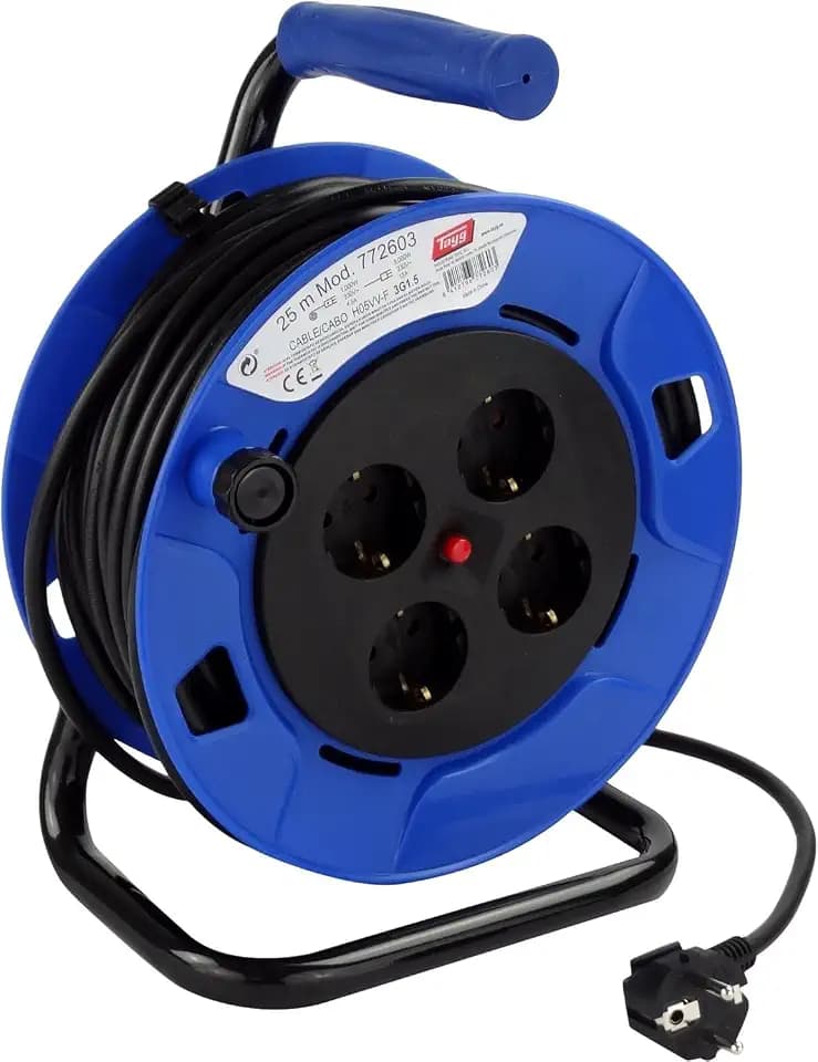 Tayg 772603 ausziehbar Elektro, blau und schwarz, 25 m