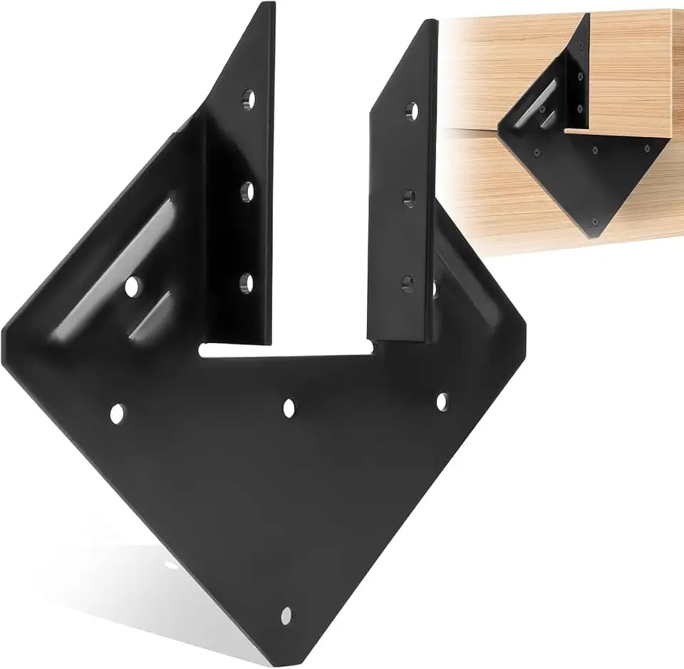 20 Pcs Black Hurricane Tie 14 Gauge Joist Hangers Fit 2x4 2x6 Truss