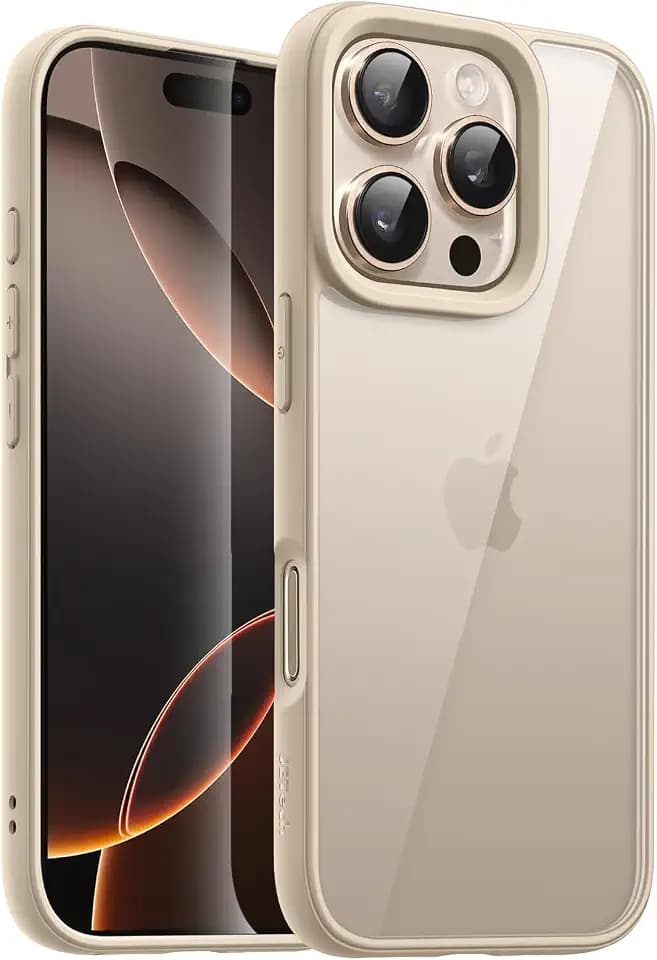 JETech Hülle für iPhone 16 Pro, Titan Wüstensand