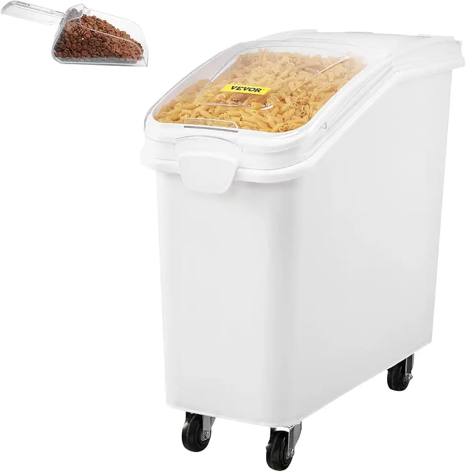 VEVOR Ingredient Bin with Scoop 21 Gallon, 400 Cup Rice Storage Container