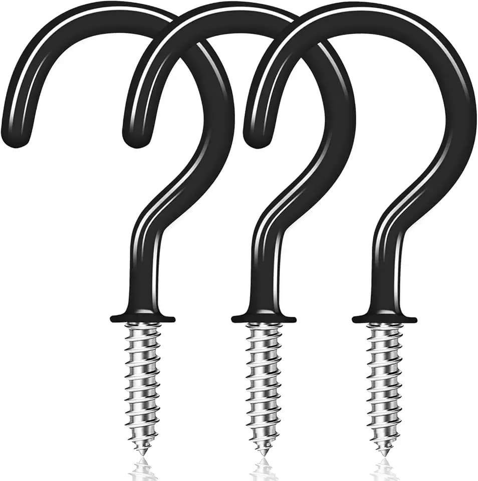 JEGONFRI 30 PCS Ceiling Hooks, 2” Vinyl Coated Hooks for Hanging Plants