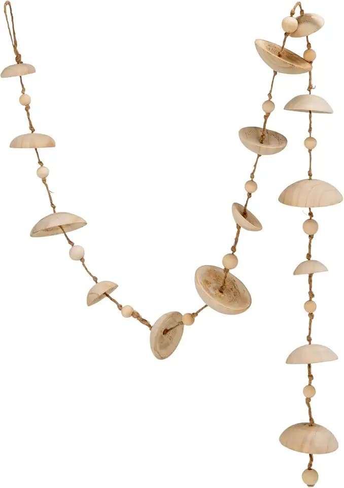 Bloomingville Paulownia Wood Garland with Jute Cord, Natural