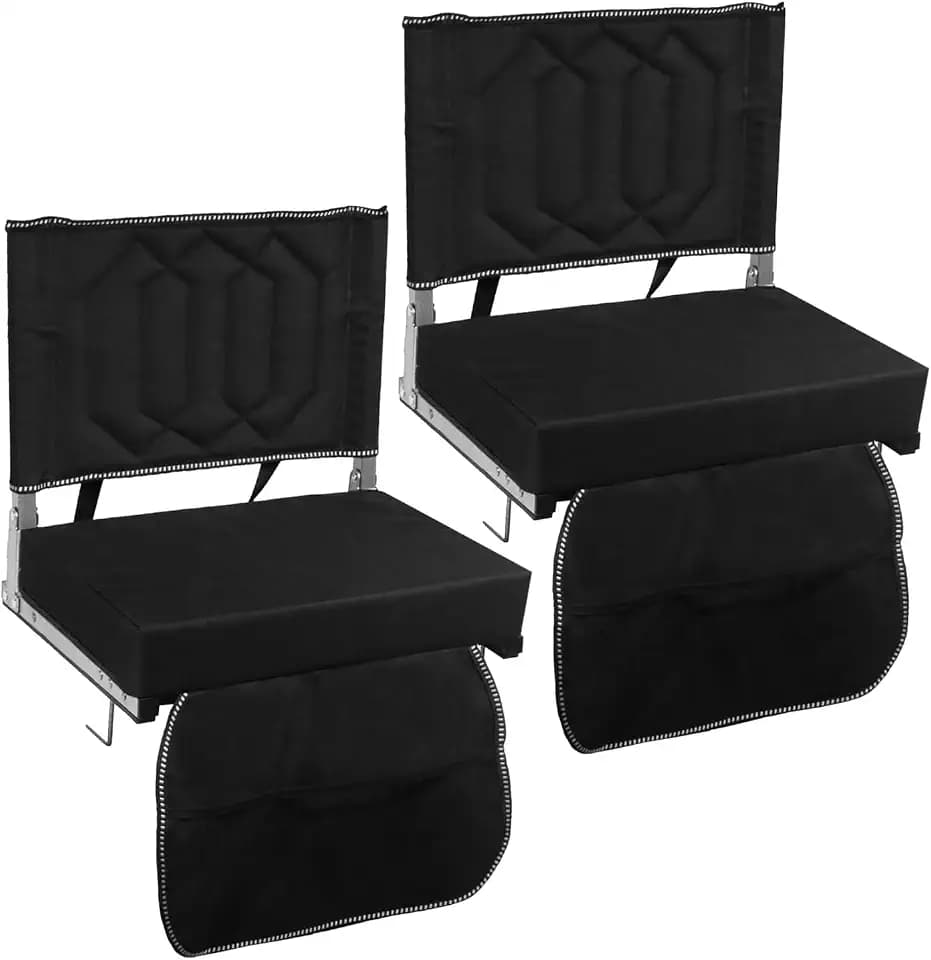 Portable Folding Stadium Chair with Back Support