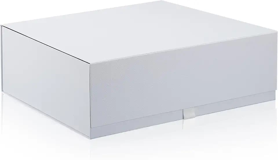 Rsgift 3 Packs Gift Box 18x15x6.1 Inches,White Gift Boxes with Lids,Collapsible Groomsmen Proposal Box with Magnetic,Extra Large Gift Boxes for Presents,Wedding,Christmas,Birthday