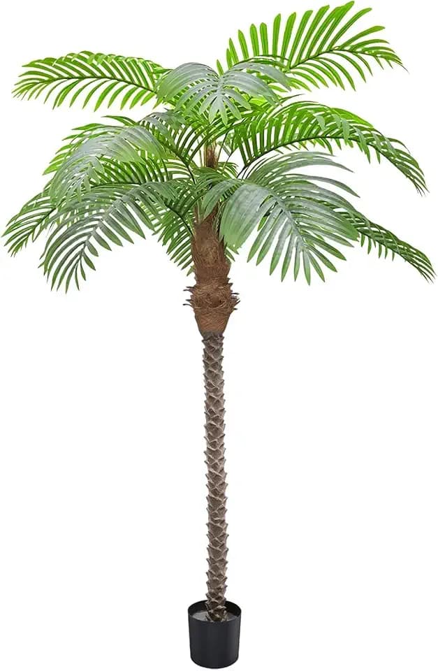 Artificial Palm Trees for Outdoors,7.5ft Tall Fake Plant for Indoor/Outdoor