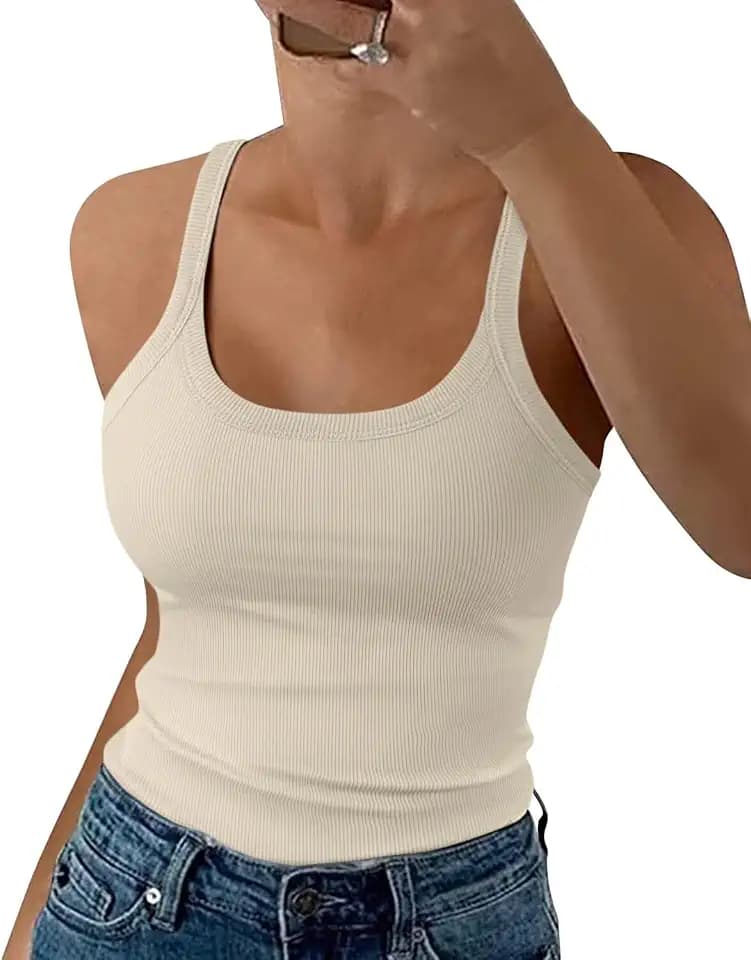 EADINVE Womens Scoop Neck Spaghetti Strap Tank Tops Summer Camisole 2026