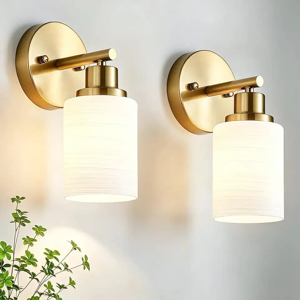 1-Light Vanity Lights, Bathroom Light Fixtures Set of Two