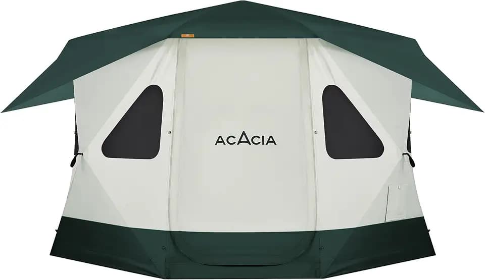 Space Acacia Lite Camping Tent, Pop Up Tents for Camping, Lightweight & Durable Beach Tent, Level 7 Wind Resistance, UPF 50+ | Quick Setup for Camping & Backyard, Banyan