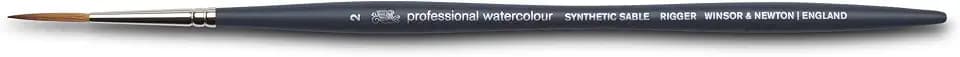 Winsor & Newton Professional Watercolour Synthetic Brush, Rigger #2