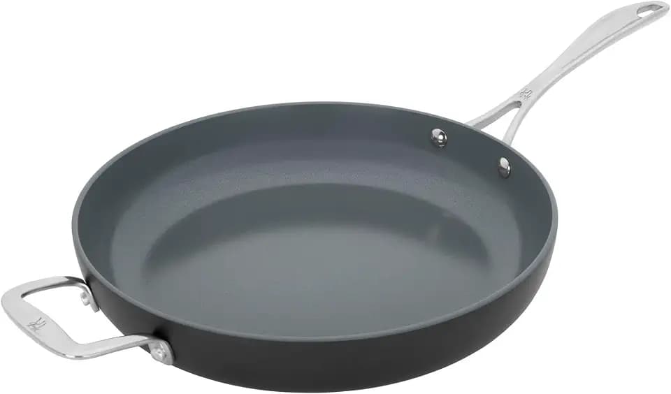 Henckels Release 12-inch Aluminum Ceramic Nonstick Fry Pan with helper handle