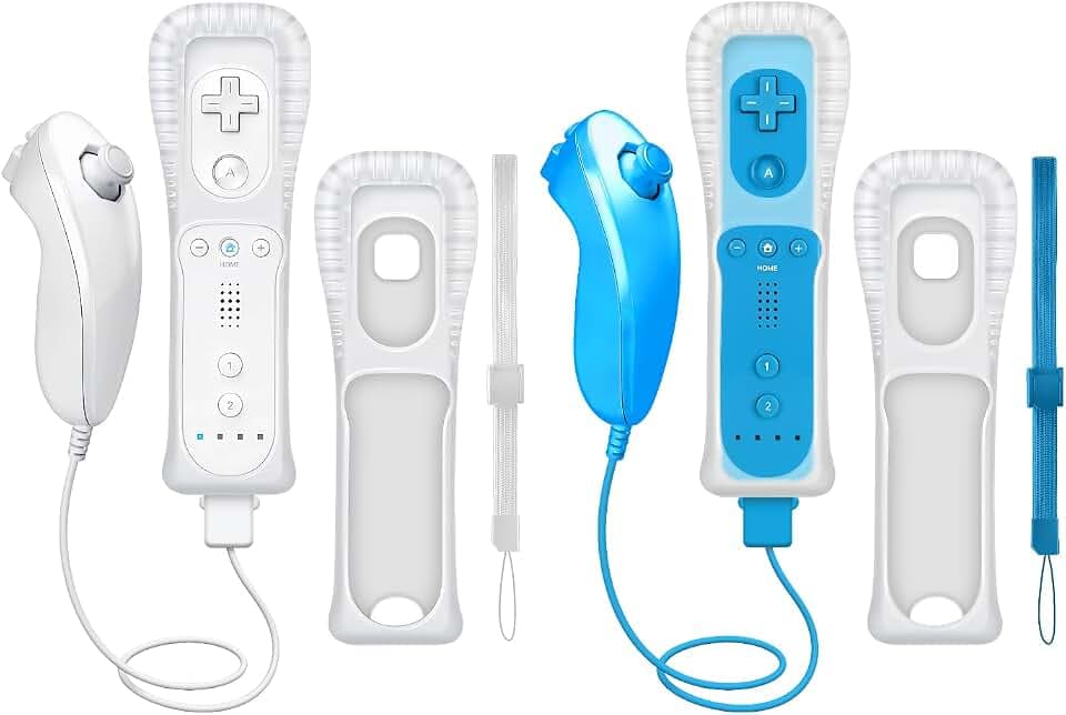 CLVIZCXOM 2er-Set Fernbedienung für Wii U/Wii Remote mit MotionPlus