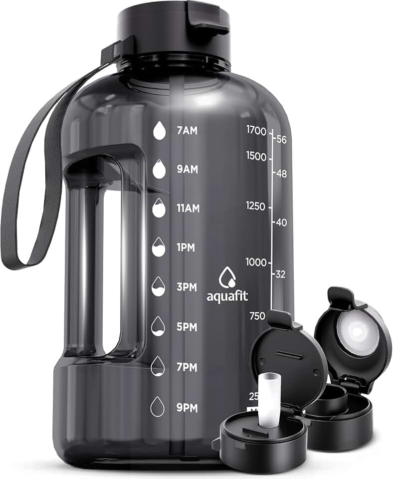 AQUAFIT Half Gallon Water Bottle with Time Marker