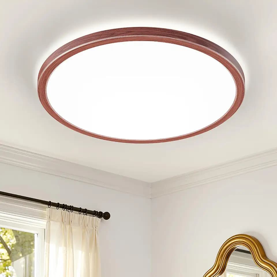 BLNAN Dimmable LED Flush Mount Ceiling Light Fixture with Remote Control, 12Inch 3000K-6500K Light Color Adjustable, Modern Ultra-Thin Ceiling Lamp for Bedroom Kitchen, Wired