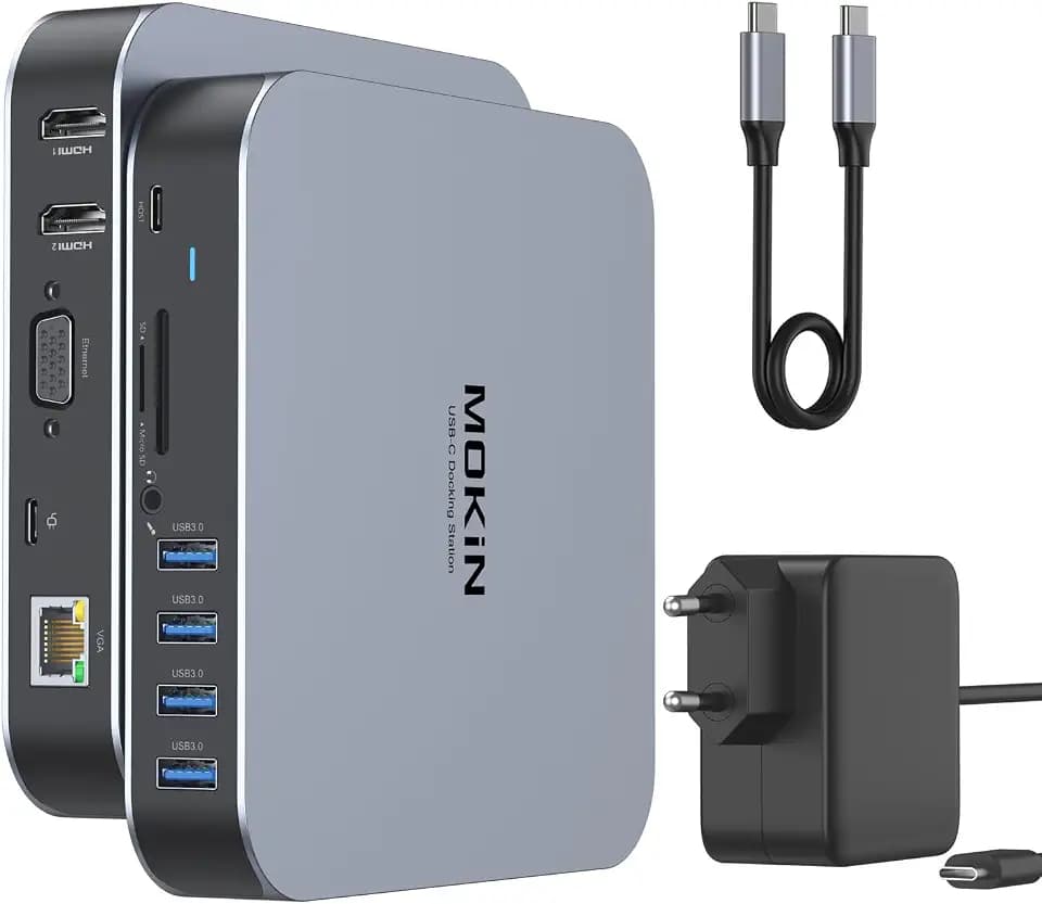 MOKiN Dockingstation MacBook, Docking Station für MacBook Air/Pro