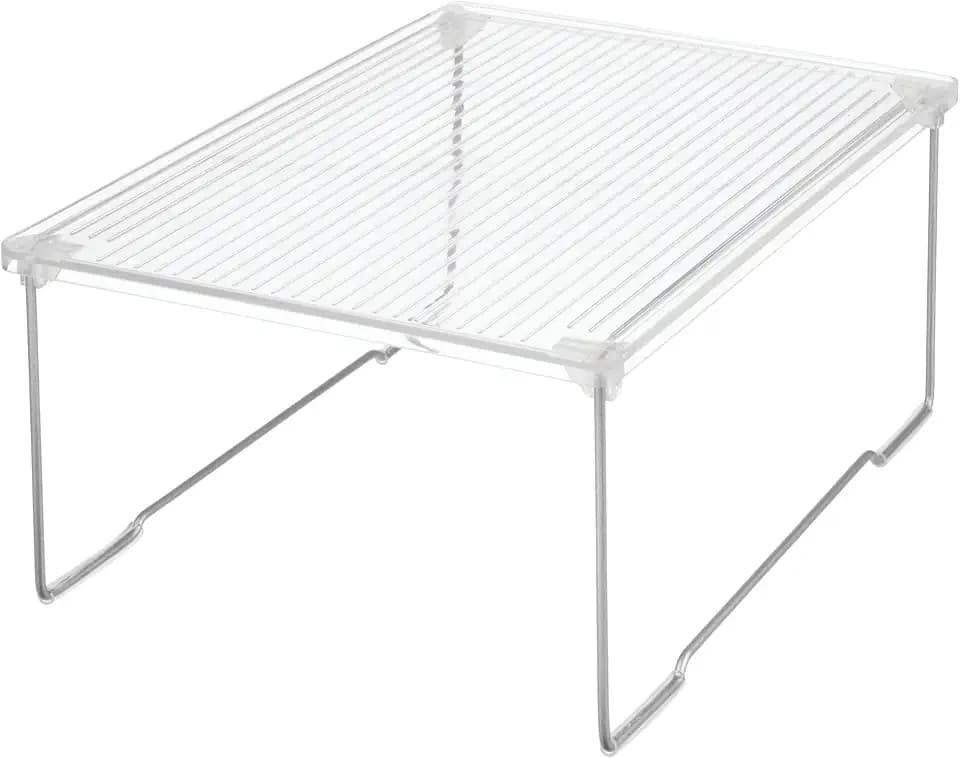 iDesign Stackable Bathroom Shelf Riser, Clear